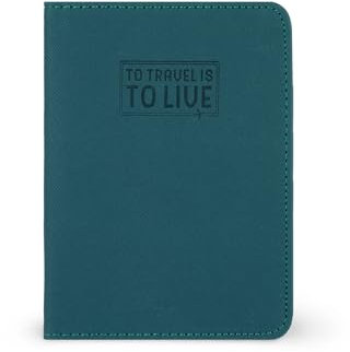 Legami - Porta Passaporto Blu Petrolio, Passport Holder Portafoglio per Viaggiare, Custodia per Passaporto, 1 Tasca per Passaporto, 4 Tasche per Carte, Protezione RFID, 10,5 x 14 x 1 cm