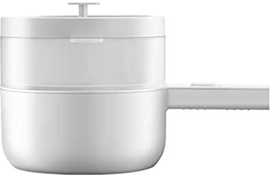 Mini Hot Pot Electric, Electric Hot Pot with Steamer, Multifunction Electric Skillet for Fry, Rapid Noodles, Egg, Steak, Sauté, Oatmeal, Soup for Dorm, Electric Saucepan