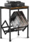 Fubiaofei Record Player Stand - Vinyl Record Storage Cabinet with 2-Tier Storage for 80-100 LP, Metal Turntable Stand with Wheels