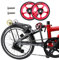 Austauschbares Aluminium-Easywheel für Klapprad, lange Lebensdauer, Schwarz