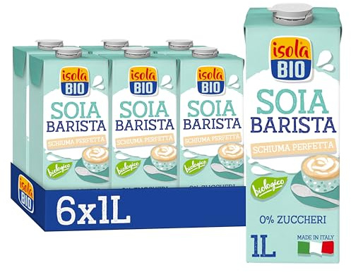 ISOLA BIO - Bebida Ecológica Vegetal Soja Barista - Pack 6 X 1 L