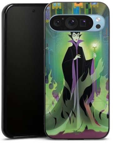 Silikon Hülle kompatibel mit Google Pixel 9 Case schwarz Handyhülle Maleficent Dornröschen Disney