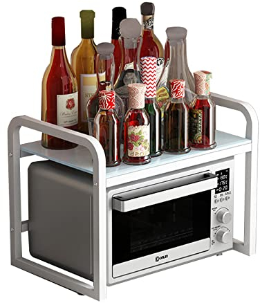 GODFSAHG Estante de Almacenamiento para microondas, Soporte para Impresora multifunción de Escritorio, Estante con Patas Antideslizantes, Organizador de Almacenamiento para faxhine, fotocop