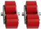 Assemblage De Rouleaux De Transpalette Roulements À Billes Intégrés, Alésage 20mm, Dia 80mm, Largeur 70mm Roues En Polyuréthane PU 80x70x20mm Accessoires Pour Chariots Élévateurs Manuels