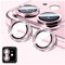 LucBuy Protezione per Obiettivo Della Fotocamera per iPhone 12/iPhone 12 Mini, Copertura per Fotocamera in Vetro Temperato Glitterato, Anelli Metallici Individuali con Allineamento Automatico