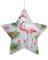 Weihnachtsbaumschmuck, weißer Flamingo, bedruckt, Weihnachtsstern-Dekorationen, hängende Weihnachtsbaumschmuck