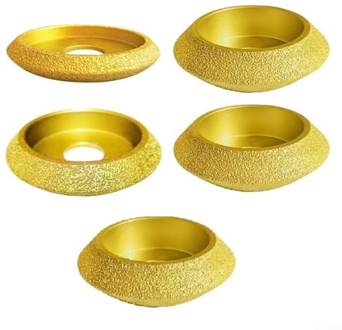 75 mm V-Form, trocken vakuumgelötete Schleifscheibe, Kantenprofil-Schleifscheibe, für Beton, Marmor, Granit, Quarzprofil-Schleifscheibe (20 mm)