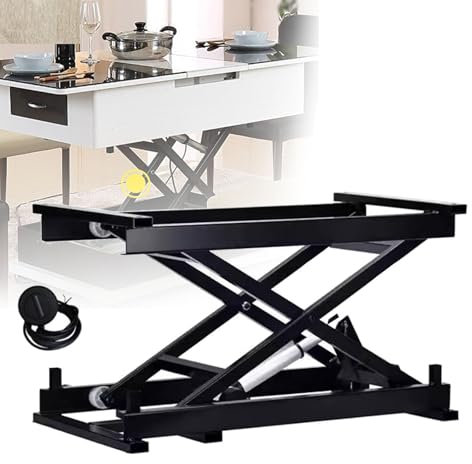 Sollevatore elettrico per tavolino a controllo manuale, sollevatore elettronico a forbice per tavolo con piattaforma di lavoro, telecomando cablato/wireless per tavolo da pranzo domestico,Wired