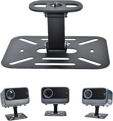 Salange Desktop Mini Projector Stand,180° Adjustable Angle Projecto Ceiling Mount,Metal Projector Stands with 1/4 Screws for Phone Camera Most Proyector,Projectors Wall Mount for Home Office School