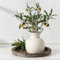 PORCER Moderne Keramikvase, 15,2 cm, Terrakotta, Boho-Dekor, Bauernhaus, Rustikale Dekoration für Heimdekoration, Wohnzimmer, Eingang, Hochzeit, Partikeloberflächen-Design, Weiß