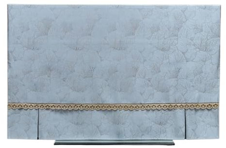 Funda de TV para 24 televisores de 86 pulgadas, diseño todo incluido, tela jacquard azul, resistente al polvo, para colgar o escritorio, ajuste universal, fácil de quitar, 99 x 58 cm