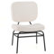 COSTWAY Esszimmerstuhl, Sherpa-Küchenstuhl mit gebogenem Sitz und Rückenlehne, Polsterstuhl bis 150 kg belastbar, Wohnzimmerstuhl für Esszimmer, Wohnzimmer, Schlafzimmer (Beige)