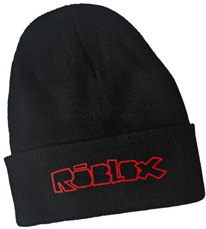 PYTRARTY Rob-Lox Mütze Schwarz,Rob-Lox Strickmütze,Rob-Lox Mutze für Junge,Unisex Rob-Lox Mütze Kinder ,Winter Beanies Mütze Warm,Skikappen,EIN Geschenk für Jugendliche Fans(B-2)