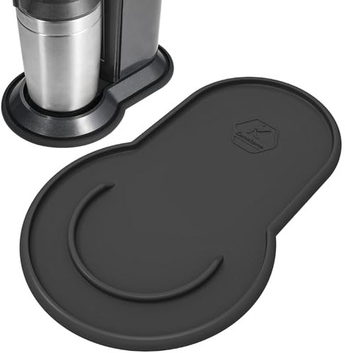 Kamehame Silikon Abtropfmatte Unterlage Kompatibel mit Soda Stream Crystal Silikonmatte Abtropfschale Zubehör Tropfmatte, Wassersprudler Wasserdicht und rutschfest, Schwarz