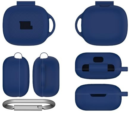 Silicone Case Cover For JBL Live Pro 2 Headphone Case, Drop-proof and Dust-proof Protective Case Silicone Headphone Case For JBL Live Pro 2 (Blue)