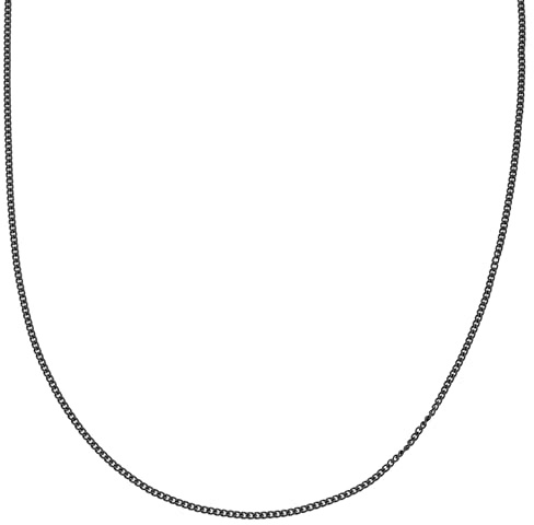 Lucleon by Trendhim Necklace Chain Men | 2mm chain Necklace | Lobster Clasp | Polished 316L Stainless Steel | Danish Design | Stylish for Everyday Wear | Black