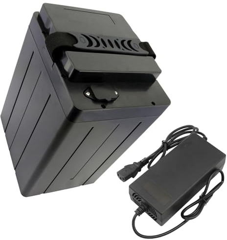 ZXLLAFT 60-V-Lithium-Akkupack, 60 V, 20 Ah, 30 Ah, 40 Ah, 18 Ah, Lithium-Akku, 60 V Ersatzakku, 60 V Li-Ionen-Akku für 300 W – 2200 W Motoren mit Ladegerät und BMS,60v20ah