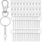 120pcs Keychain Set Including 30pcs Swivel Clasps, 30pcs Keyrings with Chain, 30pcs Split Rings and 30pcs Screw Eye Pins Suitable for DIY Key Crafts (Silver).
