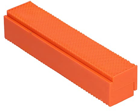 2pcs Jaws Schutzabdeckung Abs V -Form Grooves Magnetische Bankspannungsrückkieferschutz Orange für Holzmetall -Kunststoffteile (6 Inch)