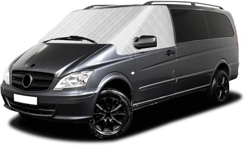 Cubierta del Parabrisas Compatible con Mercedes-Benz Vito W639 2003-2014, Parasol de Ventana Delantera Térmico Externo, Parabrisas Delantero Envoltura Cubierta