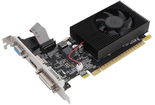 VBESTLIFE GT740 4GB Graphics Card, DDR3 128 BIT GPU, PCIE 3.0 X16 Gaming -Grafikkarte für Desktop -Computer mit DVI, VGA, HDMI -Ports