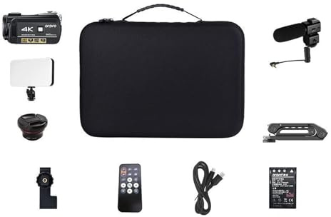 Digital Camera Recorder Video Camera Camcorder 4K With Microphone AC3 IR Night Vision Vlogging Digital Camcorder Professional With Microphone LED Light