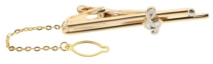 Hemobllo Pince à Cravate Musique Métal Doré pour Hommes Accessoire Élégant pour Mariage Affaires et Soirées Clip Classique Note Décorative