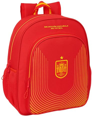 Spanische Fußballauswahl - Schulrucksack für Kinder, Kinderrucksack, anpassbar an Kinderwagen, ideal für Kinder im Schulalter, bequem und vielseitig, Qualität und Widerstandsfähigkeit, 32 x 12 x 38 cm