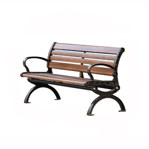 Outdoor-Parkbank aus Aluminium – vielseitiger Gartensitz, Freizeitsofa, bequemes Terrassenfell für Hof, Park und Garten