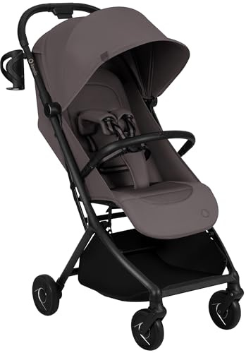 Lionelo Sia Reisebuggy ultraleicht & ultrakompakt faltbar, 5,9 kg | bis 22 kg, 6 Monaten bis 4 Jahre, Liegeposition, Federung, UPF50+ Verdeck, Moskitonetz, Einkaufskorb 3 kg, Becherhalter
