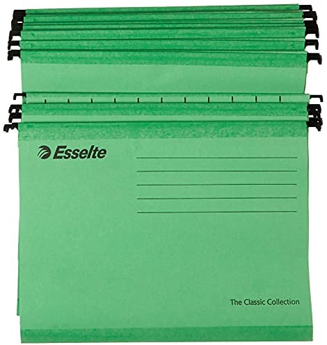 Esselte 25 verstärkte Hängemappen in A4 mit Sichttrenner von Esselte Classic A4 grün