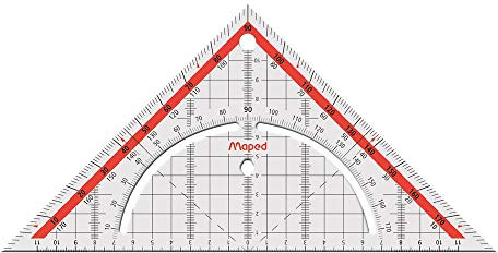 Maped M028700 - Geometriedreieck 26 cm Geometric, mit Griff, 1 Stück