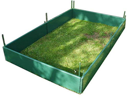 GardenSkill Raised Bed – Raised Vegetable Bed Kit and Garden Planter for Flowers Herbs Veg Fruit (3.75m x 1.25m x 250mm high, Green)