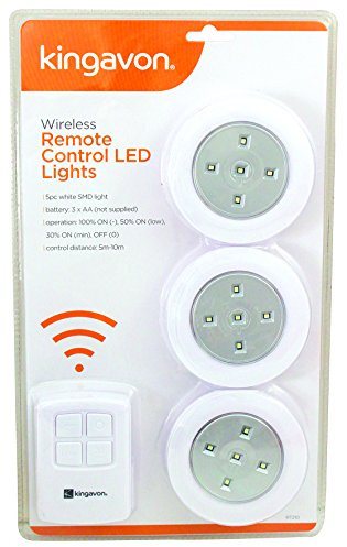 Kingavon Wireless Remote Control LED Lights, White