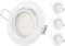 TEVEA Ultra Flach LED Einbaustrahler - Warmweiss 230V Weiss Schwenkbar - Einbauspots - Einbauleuchten (5.5W-Warmweiss-3er-Weiss)