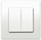 Double va-et-vient Blanc Delta Viva + Plaque Blanc