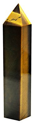 Baguette de cristal de guérison en œil de tigre pointu et facetté pour la méditation Reiki Chakra Thérapie Décoration