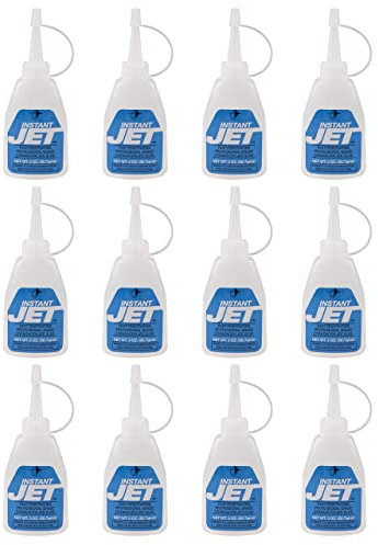 Jet Glue Instant - Long Lasting CA Glue - Fast Action Multipurpose - Pack of 12