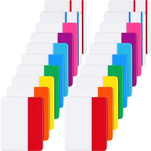 400 Stück Tabs 2 Zoll Sticky Index Tabs, Beschreibbare und Repositionierbare Datei Tabs Flags für Seiten oder Buchmarkierungen, Lesen von Notizen, 20 Sets 10 Farben