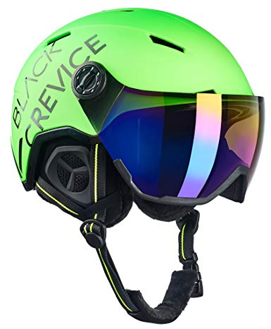 Black Crevice Skihelm Vail mit Visier, neon grün, M (55-58 cm)…