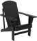 Outsunny Adirondack-Gartenstuhl mit Becherhalter Gartenliege Balkonstuhl Massivholz Schwarz 72,5 x 97 x 93 cm