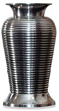 Antikas - Aluminium Vase, Amphore, Wickel-Optik, Vase, Deko-Flasche, Dekoration