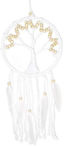 Traumfänger Baum des Lebens Ø 16 cm beige Dreamcatcher Wandbehang Fensterdeko