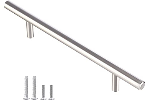 DEWUR 20 x 128mm Tiradores Cocina Tiradores Armarios Tiradores Para Cajones Acero de Inoxidable, Diámetro 12mm, Plata