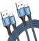 JMROY Micro USB Charging Cable [2M+1M] Android Charger Cable Nylon Micro USB Charger cable Compatible with Samsung Galaxy S6 edge S7 S5 J7 J5 J3, PS4, Xbox, Huawei Honor 7X, Y6/Y7 2019