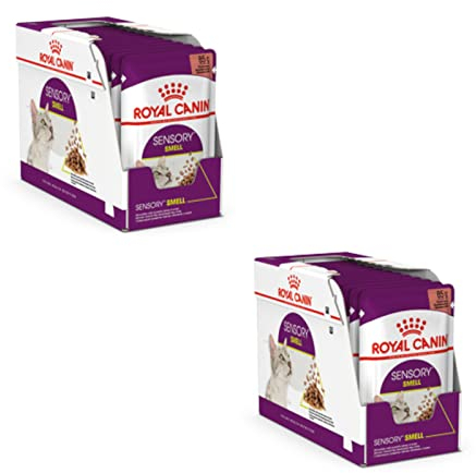 Royal Canin Sensory Smell | Doppelpack | 2 x 12 x 85 g | Nassfutter für ausgewachsene Katzen | Stückchen in Soße | Zur Anregung des Geruchssinns | Instinktiv bevorzugt