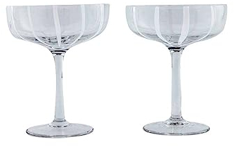 Mizu-Coupeglas Weiß aus Glas Ø11,5xH14cm 2er Satz