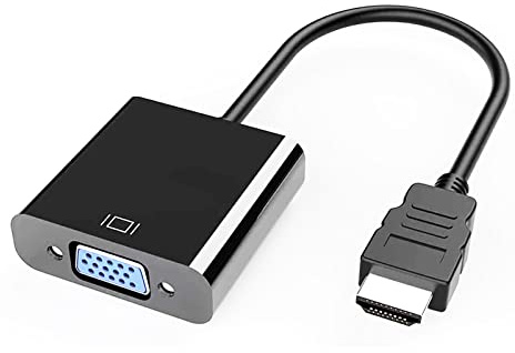 HDMI to VGA Gold Plated HDMI to VGA Adapter (Male to Female) for Desktop/Laptop/PC/Projector/Monitor/HDTV/Chromebook/Roku/Raspberry Pi/Xbox/PS5/PS4 and More