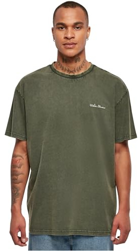 Urban Classics Men's Oversized Small Embroidery Tee T-Shirt, Bottle Green, XXXX-Large