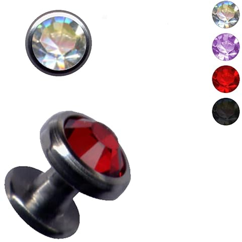 Skin-Diver Dermal-Anchor Titan G23 Titanium Grade 23 Dermal-Anker Implantat Micro-Dermal Surface-Piercing G 23 Titan Grad 23 Strass-Stein Zirkonia-Kristall (Aufsatz 4mm, Klar (Weiss, Transparent))